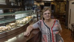Carmen Iglesias, cocinera y propietaria de O Mes�n A? Charca