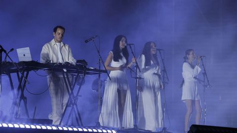 Imagen de Baiuca durante su concierto en María Pita