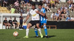 V�ctor Garc�a, durante el encuentro en el Ciudad de Tudela