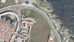 Vista a�rea del terreno donde se prev� edificar 12 bloques de edificios en As Percebeiras