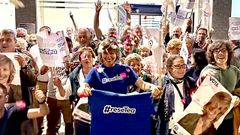 Nava Castro, celebrando su victoria el 28M