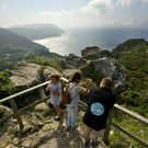 Mirador de Teixedelo, junto a la placa de Leslie Howard.