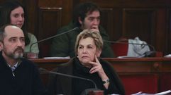 La concejala Mar�a Teresa Deus durante el �ltimo pleno celebrado en Ferrol.