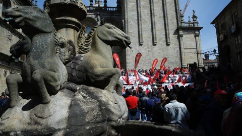Dia del Trabajo. Manifestacin por el 1 de Mayo en Santiago