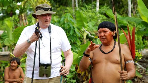 Harald en su visita a la tribu yanomami de Deminin, en la selva amaz�nica de Brasil en el a�o 2013.
