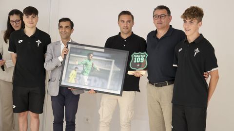 Pablo Rey el pasado verano en el homenaje de la Peña Morandeira a los máximos goleadores del Racing