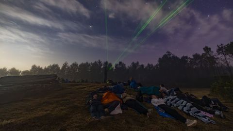 Observaci�n astron�mica en el dolmen Arca da Piosa, en imagen de archivo