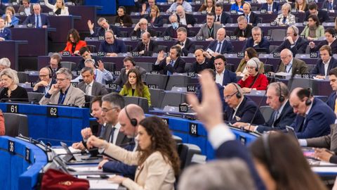 Una votaci�n reciente en el plenario del Parlamento Europeo.