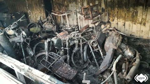 Incendio en una nave en Ribadedeva