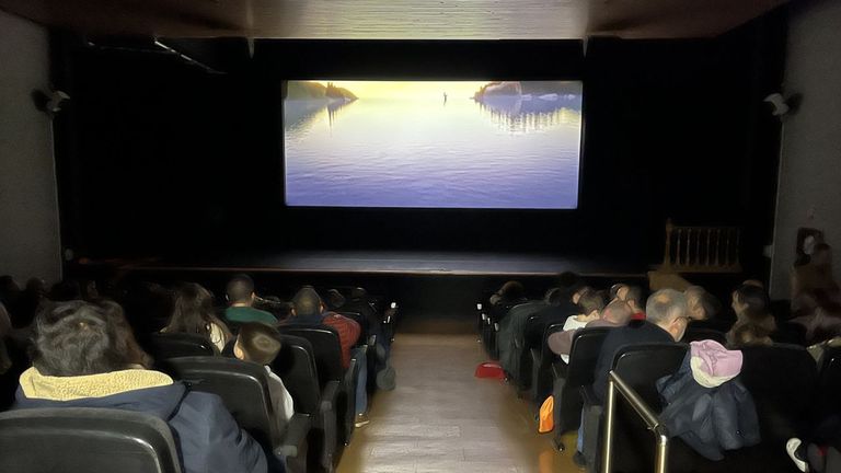 Sesi�n de cine en la Casa Dopeso, en una imagen de archivo