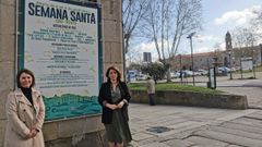 Mar�a L�pez y Cristina Cid, la concejala de Promoci�n Econ�mica y la alcaldesa de Allariz