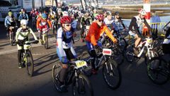 Imagen de archivo de una salida de la BTT Concello de Rianxo.