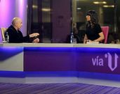 Francisco Rodr�guez, ayer, en el programa �V�a V�, de V Televisi�n.