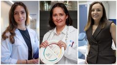 De izquierda a derecha: Lidia Snchez, psicloga; Marisol Prez, nutricionista; y Loly Caamao, higienista dental
