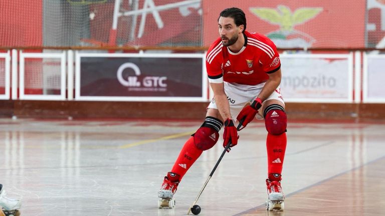 Roberto Di Benedetto, durante un partido con el Benfica.
