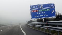 A-8 con niebla