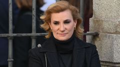 Mar�a Zurita, a su llegada al funeral de su primo