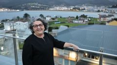 Remedios Salgueiro en la terraza del hotel que dirige, Las Sirenas