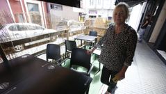 Pepa Martínez, de Pepa a Loba, puso su terraza en la calle San José de A Coruña. 