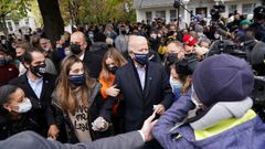 Joe Biden visit� este martes, junto a sus dos nietas, su casa natal en Scranton (Pensilvania)