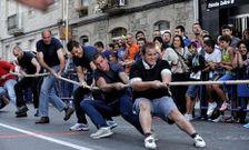 El campeonato de Tiro � corda, en la foto los anfitriones, volvi� a reunir a numeroso p�blico.