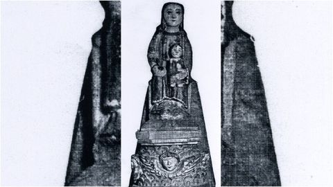 Aspecto original de la talla, datada del siglo XII.
