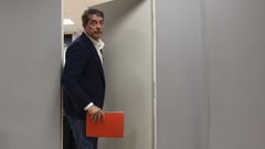 El secretario xeral del PSdeG, Jos Ramn Gmez Besteiro, tras comparecer el viernes por el caso Tom