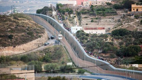 La valla que separa Melilla de Marruecos, en una imagen de archivo