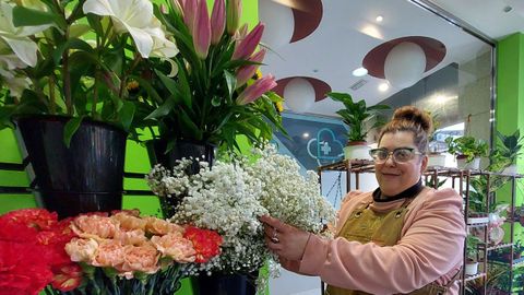Susana Su�rez, en foto de archivo, titular de una florister�a de Ribadeo