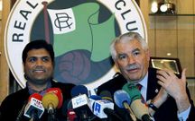 Ali Syed y Pern�a, durante su etapa en el Racing.