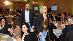 El portavoz de Ciudadanos en el Congreso y candidato por Toledo, Juan Carlos Girauta, y la candidata a la presidencia de la Junta de Castilla-La Mancha, Carmen Picazo, a su llegada a un encuentro informativo celebrado en Albacete