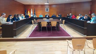 La corporaci�n local de Sanxenxo, en una foto de archivo