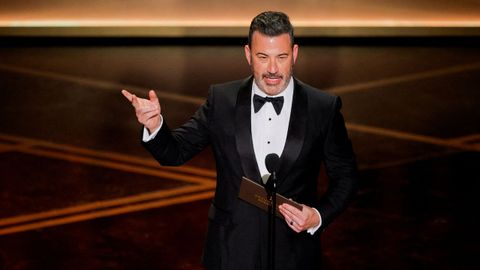 El presentador Jimmy Kimmel, durante la ceremonia de los Oscar, en marzo