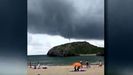 Un tornado en la playa llanisca de Cuevas de Mar