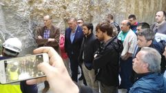 Ram�n Arg�elles y Alberto Garz�n, en las obras del soterramiento de Langreo