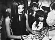 María Reyes, miss España 1995, durante la visita al recinto