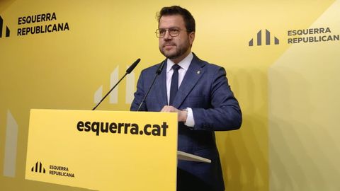 El coordinador nacional de ERC y presidente de Catalua en funciones, Pere Aragons.