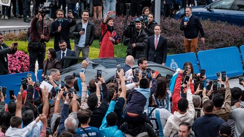 Acto de Leo Messi en el Palacio de los Deportes de Oviedo