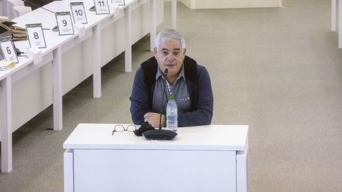 Francisco Garzn, maquinista del Alvia, cuando declar en el juicio