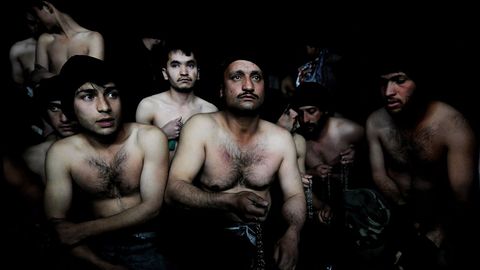 Celebraci�n musulmana en Kabul, en enero de 2008