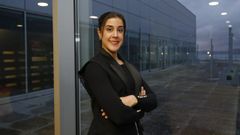 Carolina Marín, este miércoles, en el Auditorio Mar de Vigo.