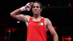 La boxeadora argelina Imane Khelif durante su participaci�n en los Juegos de Par�s 2024. 