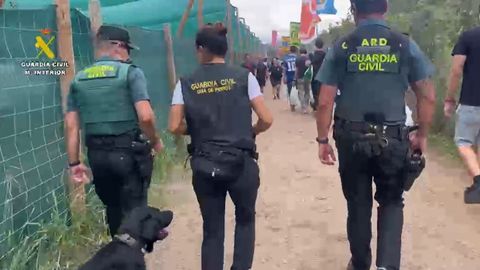 Dispositivo de la Guardia Civil en el Festival Riverland