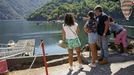 Turistas en la Ribeira Sacra