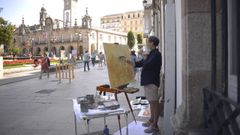 Certamen de pintura r�pida en Lugo.