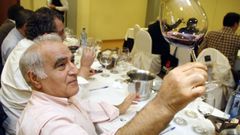 Cata de vinos en el Balneario de Augas Santas, en una imagen de archivo