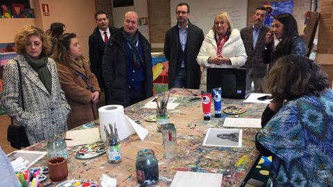 Javier Maroto y Mercedes Fern�ndez en su visita a la Fundaci�n Vinjoy en Oviedo
