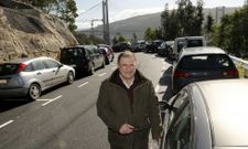 Serxio Regueira, vecino de la zona que ha crticiado la insuficiencia de plazas y ha propuesto soluciones. 