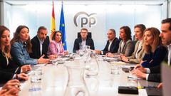 Feijoo presidi� este lunes la reuni�n del comit� de direcci�n del PP en la sede nacional del partido