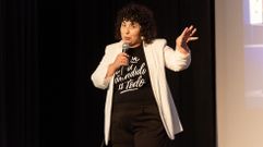 Leti da Taberna, na apertura do Festival de Humor da Laracha a pasada semana 